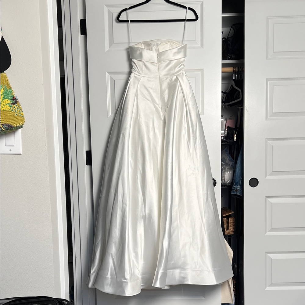 Meshki Eileen Strapless Wedding Satin Dress - Picture 7 of 15